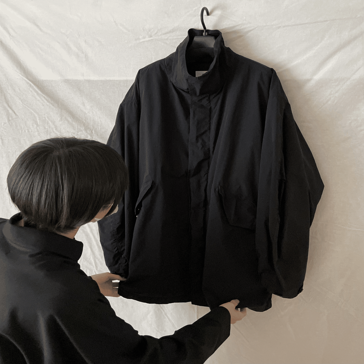 ATON モッズコート BLACK 新品・試着のみ ATON 