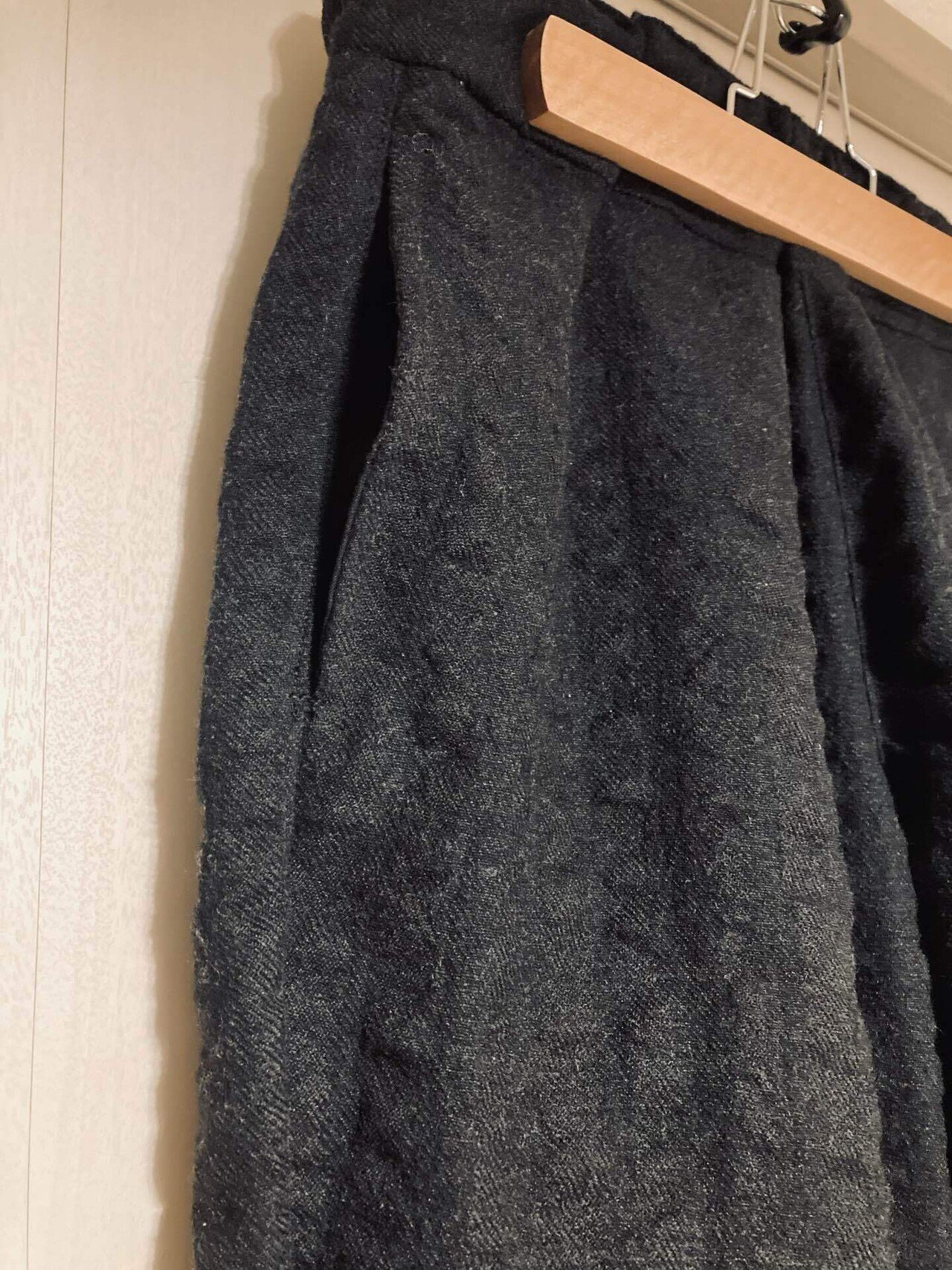 縮絨ウールのイージーパンツ【縫う】｜nuukiruaruku