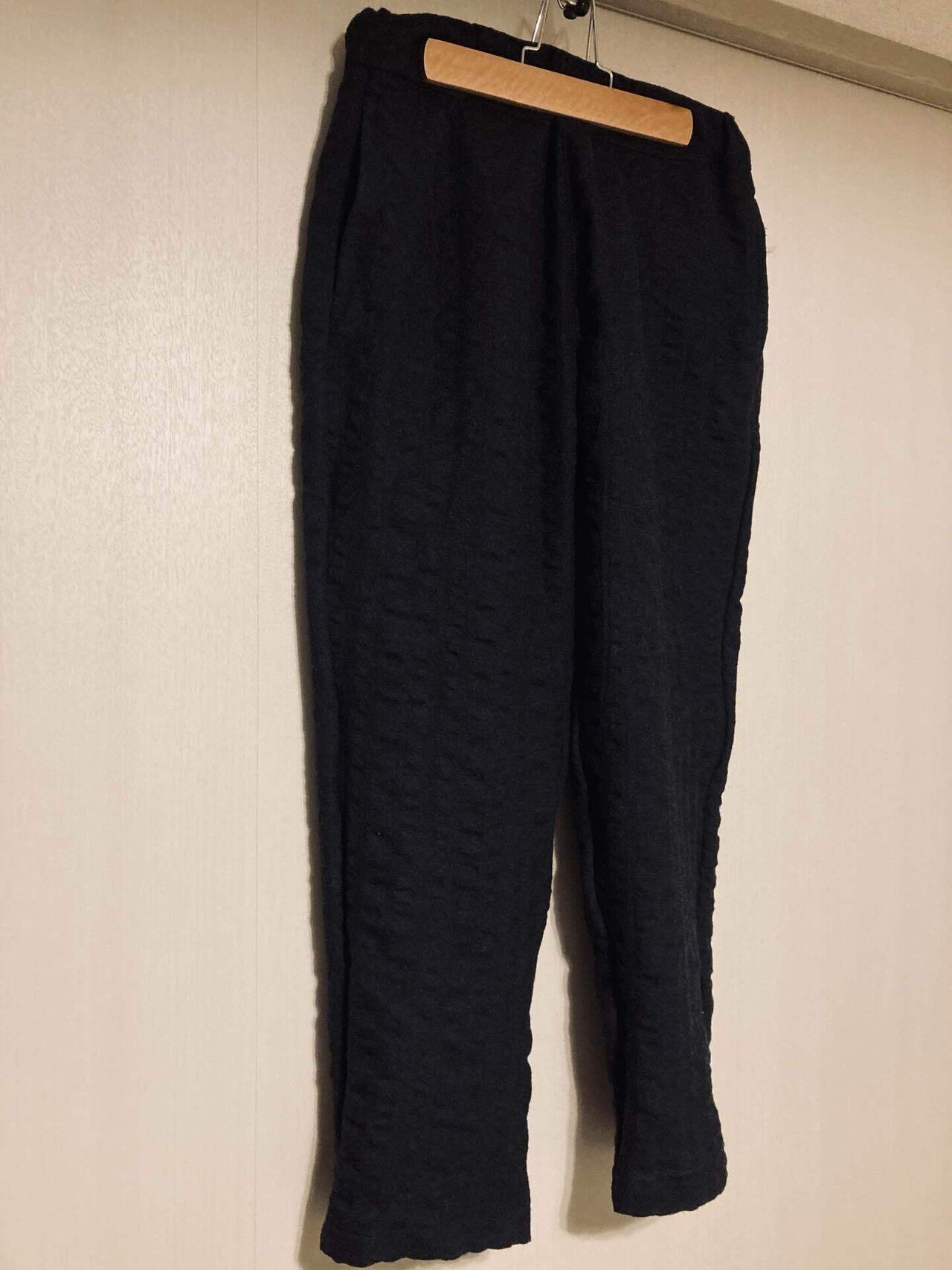 ✨極美品/縮絨ウール✨COMME des GARÇONS グレー ひじ布 SM位 縮絨ウールのイージーパンツ【縫う】｜nuukiruaruku