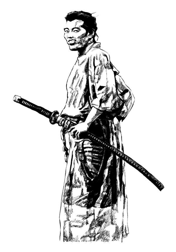 Seven Samurai 1954 イラスト Qnimaru Note Seven Samurai 1954 イラスト Qnimaru Note