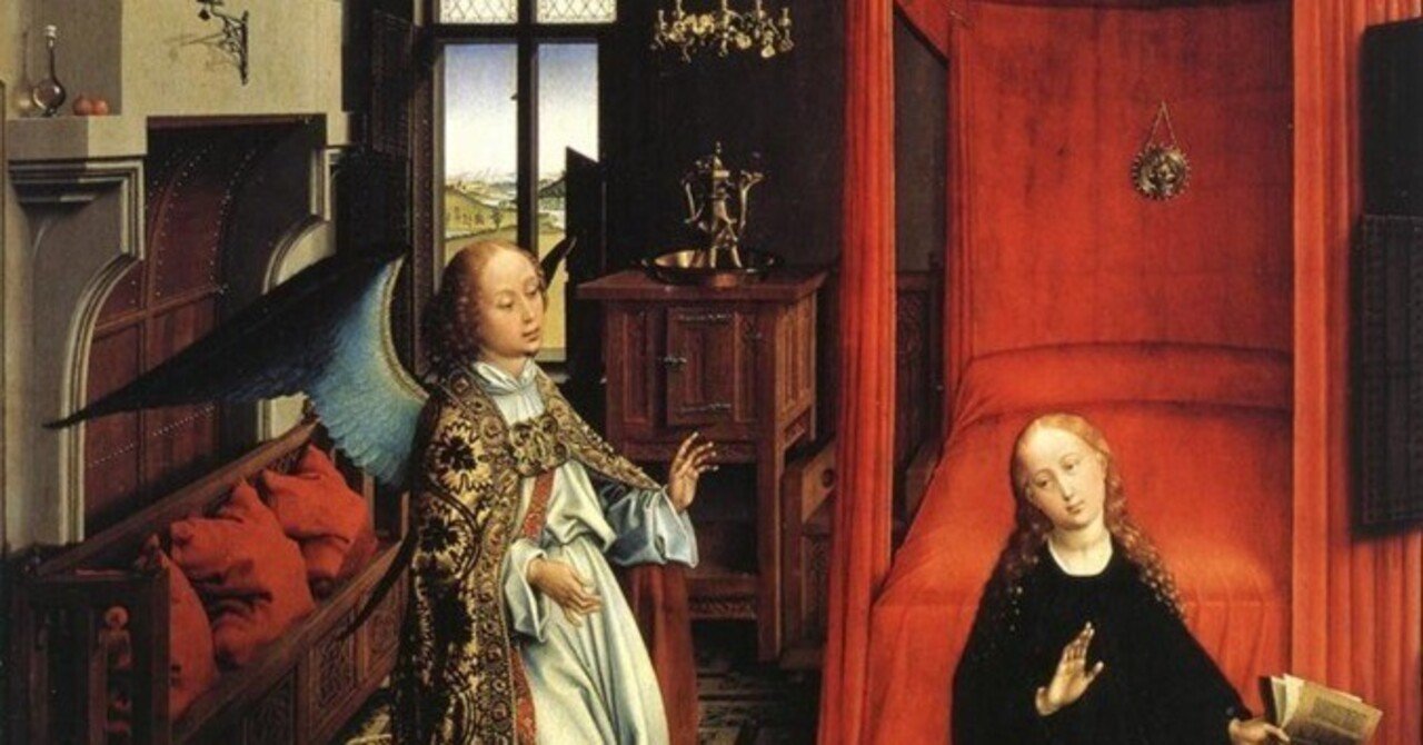 「受胎告知」ロヒール・ファン・デル・ウェイデンの工房【ルーヴル美術館の名品150選】108