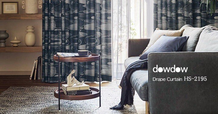 ノスタルジックな「ミッドセンチュリーの」カーテンのコーディネート例