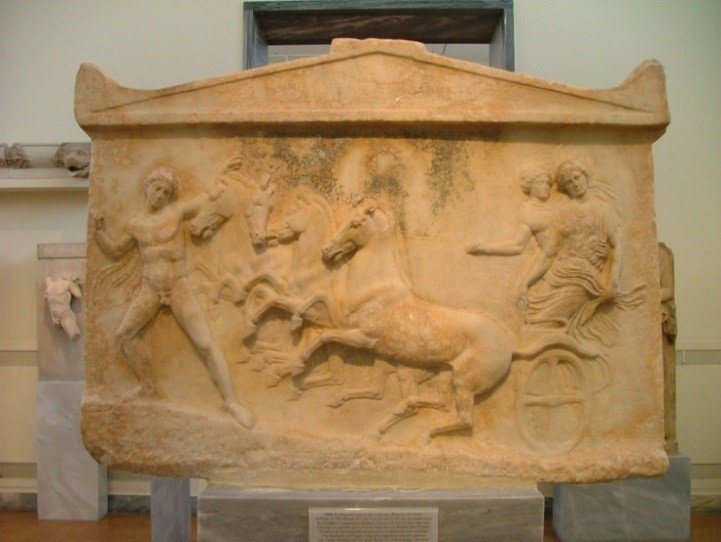 L-660 四頭立ての戦車レリーフ｜石膏像ドットコム（脇本）