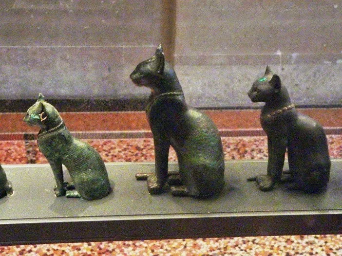 博物館級】◇バステト神像 ブロンズ像 猫の女神 古代エジプト◇検 