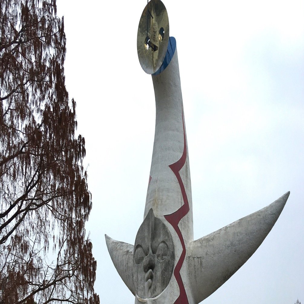 ★ちょこ　太陽の塔 彫刻 オブジェ　21cm 岡本太郎 太陽の塔 TOWER OF THE SUN 陶器置物彫刻 岡本太郎 太陽の塔