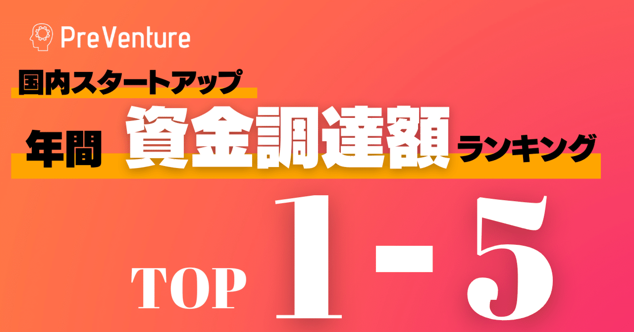 必見】2022年資金調達額ランキング企業を解説します！Part２ 年間資金調達額ランキング１位～５位｜PreVenture編集部