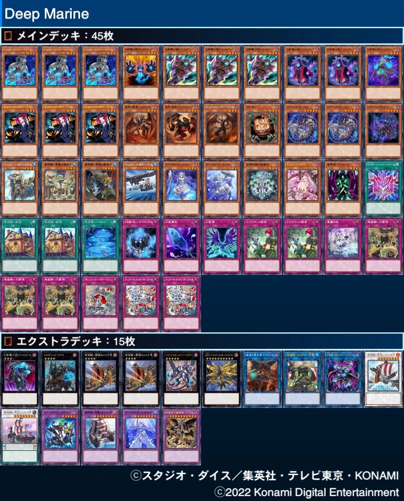 遊戯王デッキ紹介『Deep Marine』 分析記録新書｜らんどる