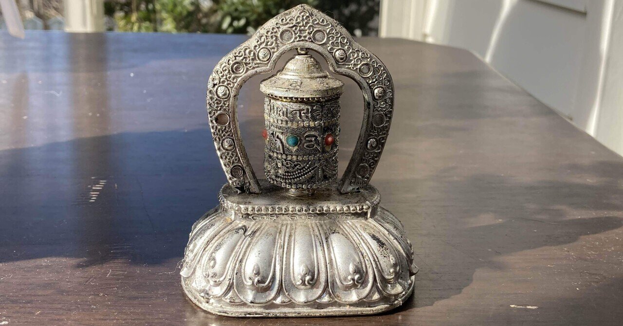 アンティーク マニ車 金属製 木製