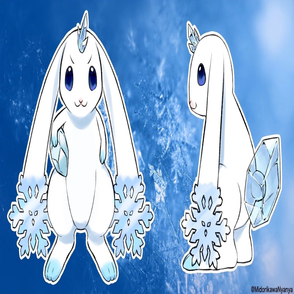 1月の創作モンスター【氷投ウサギ】｜緑川にゃにゃ