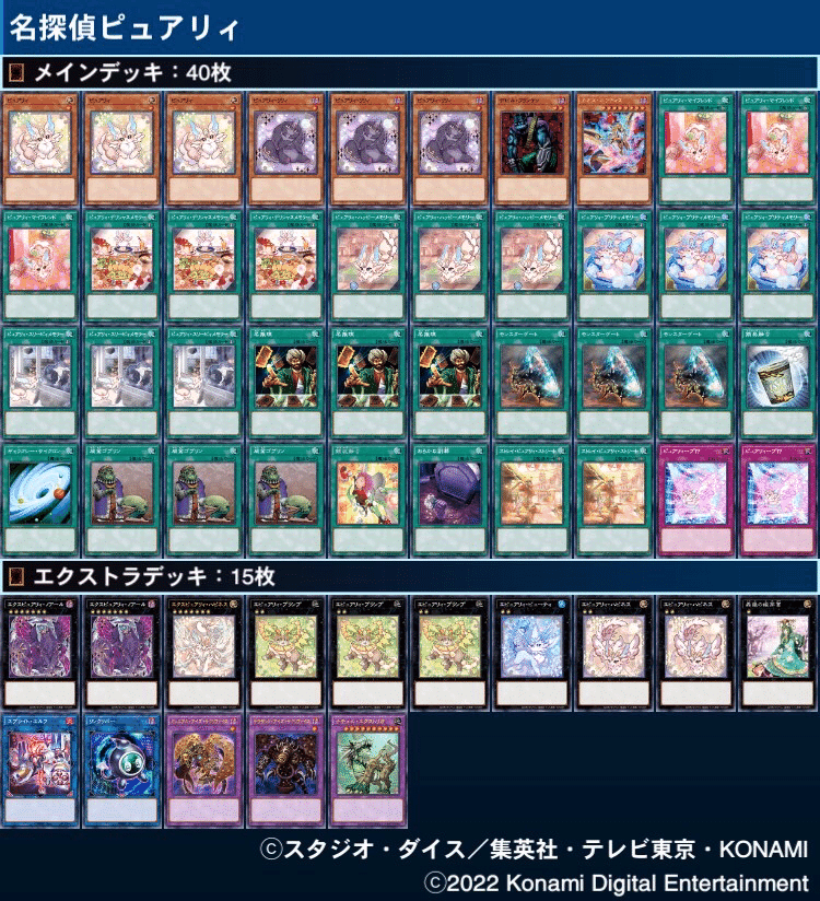 遊戯王　ピュアリィ　構築済みデッキ