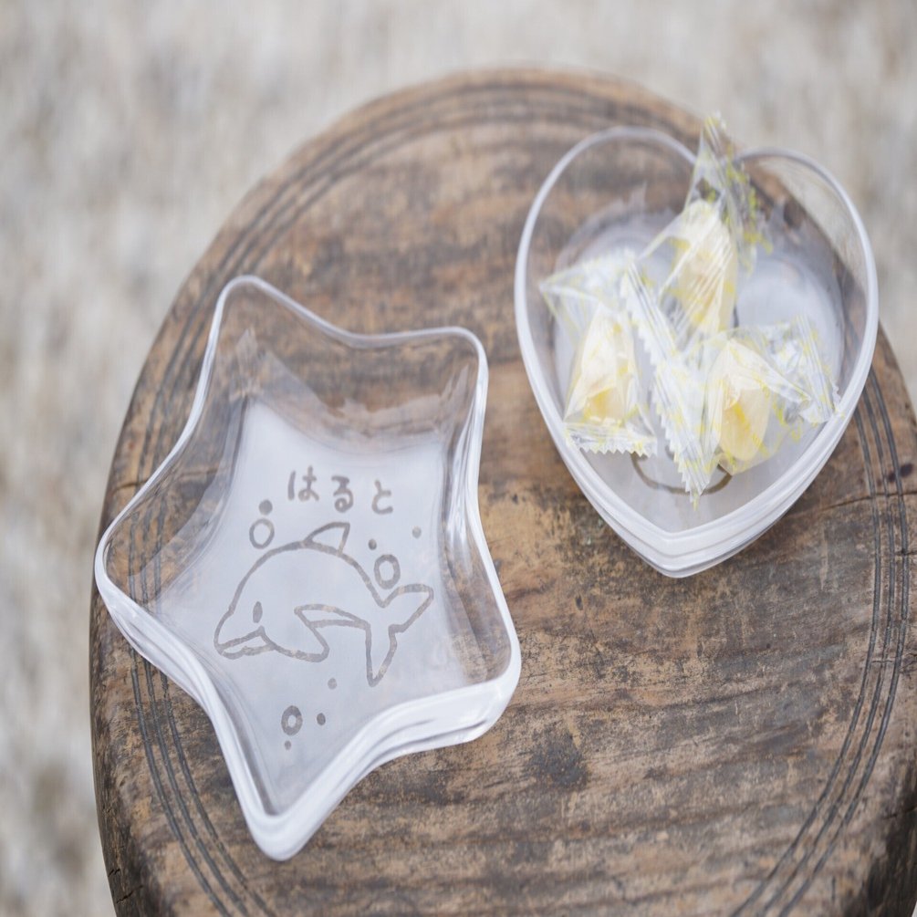 ガラス手作りお皿 サンドブラストでつくるガラスの小皿｜駿府の工房 匠宿