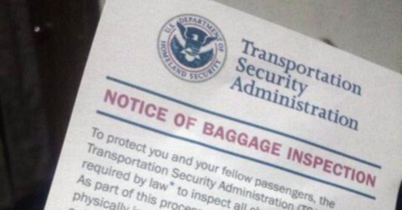 旅行のはなし：TSAさんに荷物検査された件