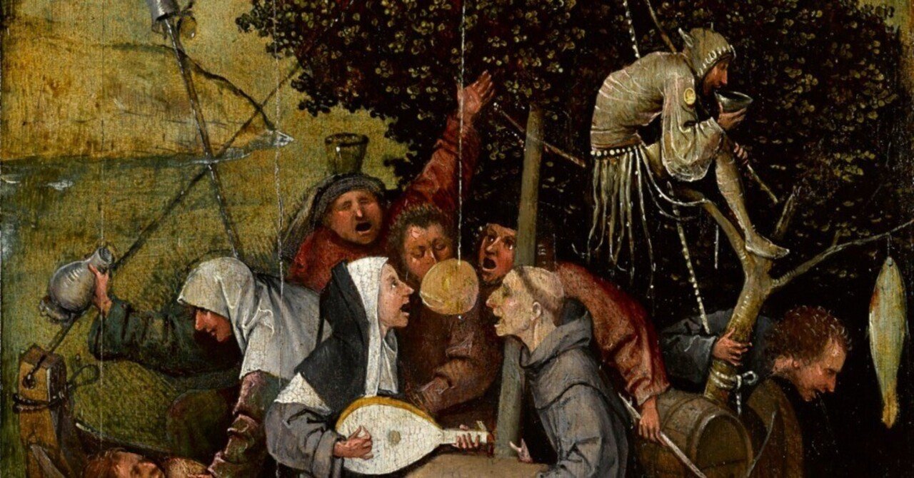 愚者の舟」ヒエロニムス・ボス【ルーヴル美術館の名品150選】119｜名画