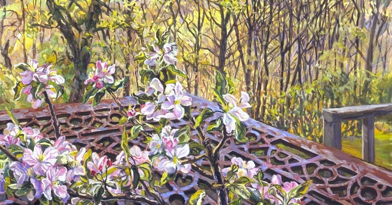 （今日の１枚）りんごの花/春の木-Janet Fish