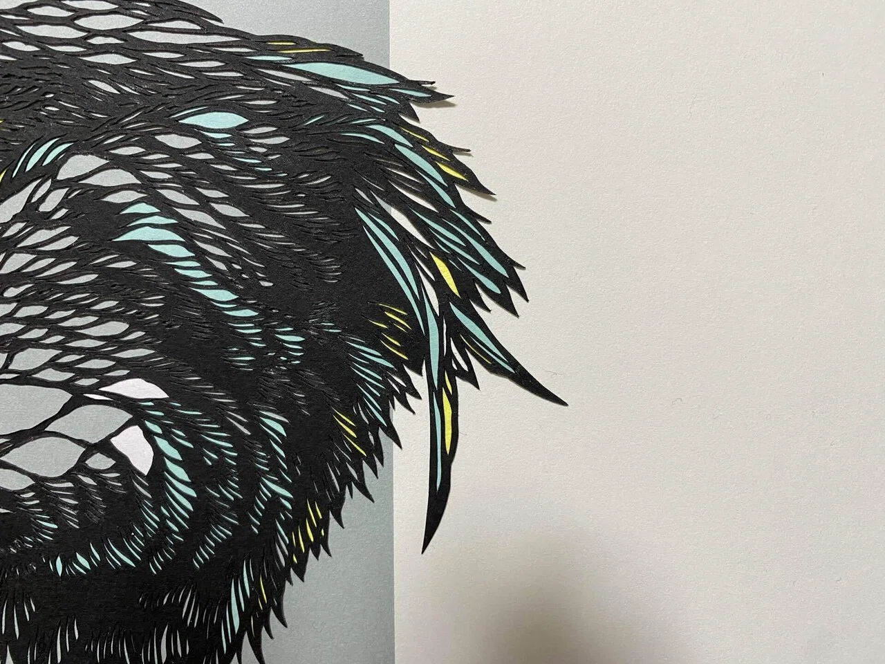 オーダー制作 「ハシビロコウ」｜切り絵作家 ひら子