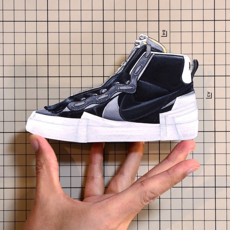 Shoes：01215 “sacai x Nike” BLAZER MID Sneaker（FW2019）