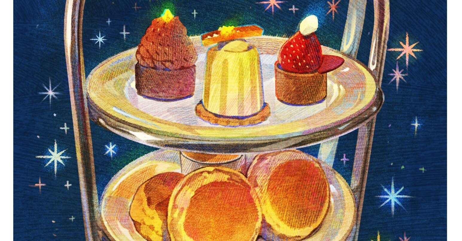 DAY1386/「アフタヌーンティー・ケーキスタンド(5H)」』｜もみじ真魚