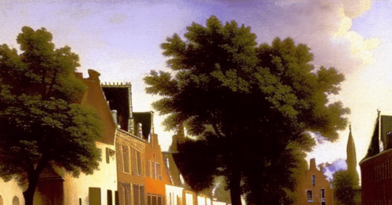 運河のある風景/ヨハネスフェルメール｜フェルメールAI美術館(Vermeer