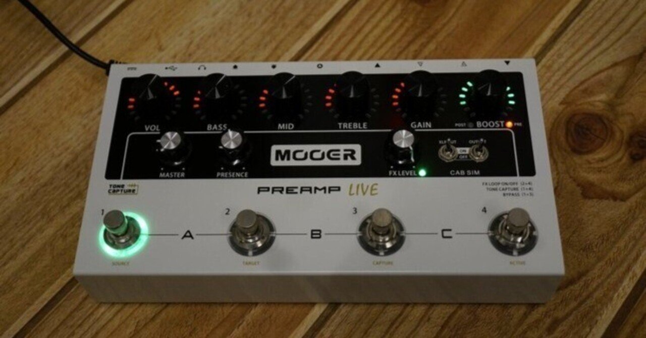 多彩なアンプサウンドをまとめて使えるMOOER PREAMP LIVE！もし初期