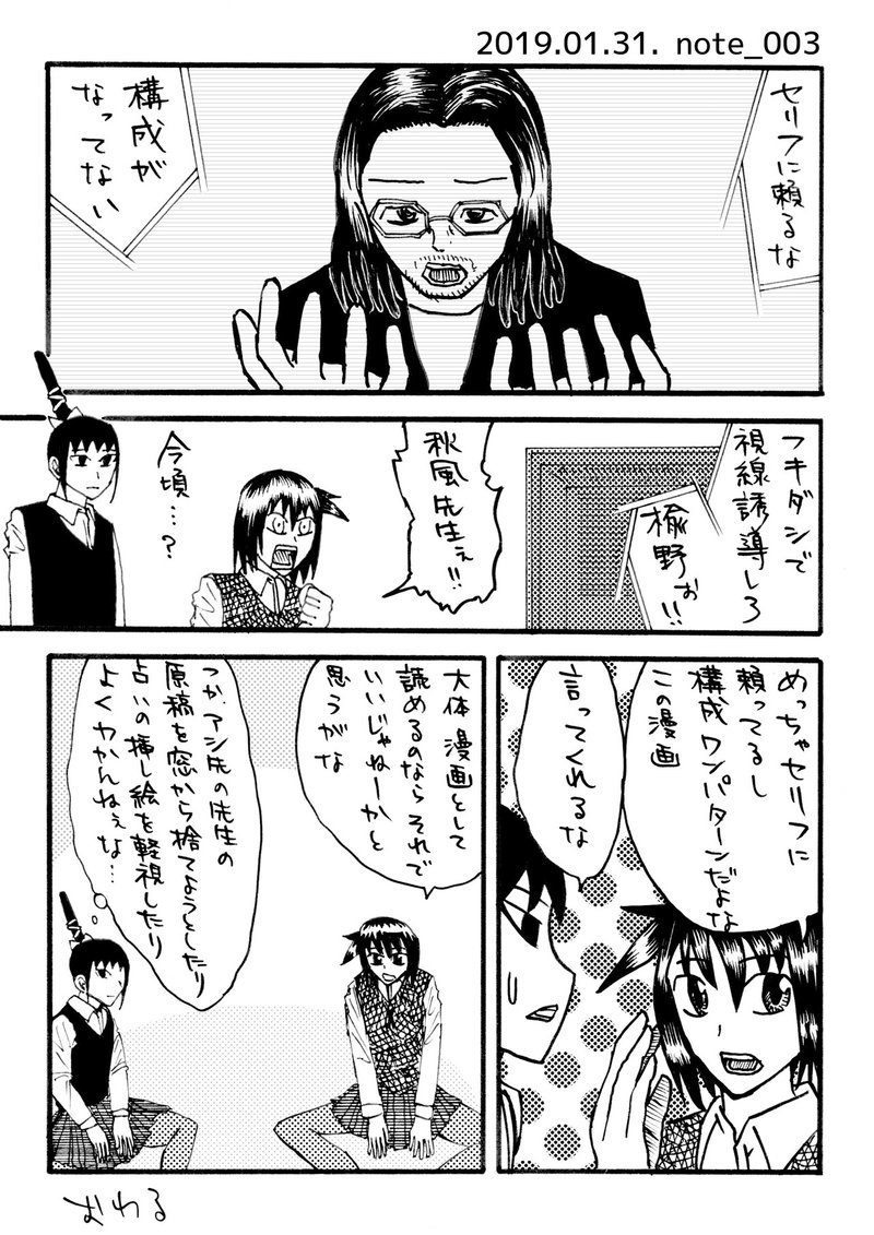 意識低い人の漫画描き 19 01 31 藤麻無有彌 Note