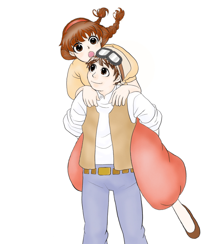 天空の城ラピュタ パズーとシータ 絵