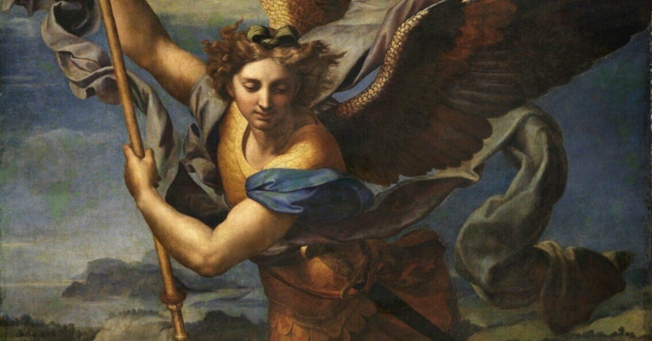 悪魔を倒す聖ミカエル（大きい聖ミカエル）」ラファエロ【ルーヴル