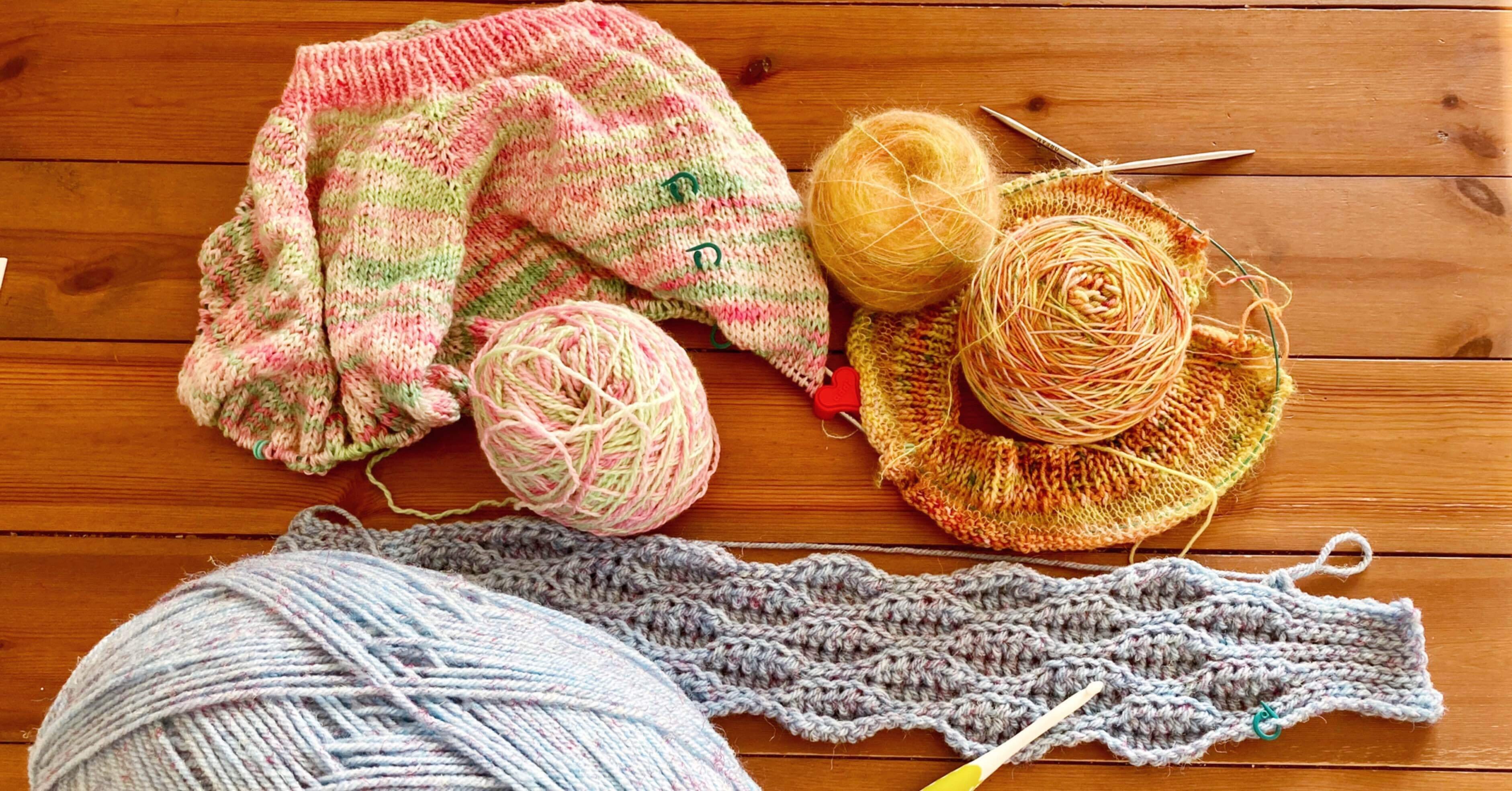 ただ今、並行編みしているknit and crochet｜アレコレつれづれ｜Yoh