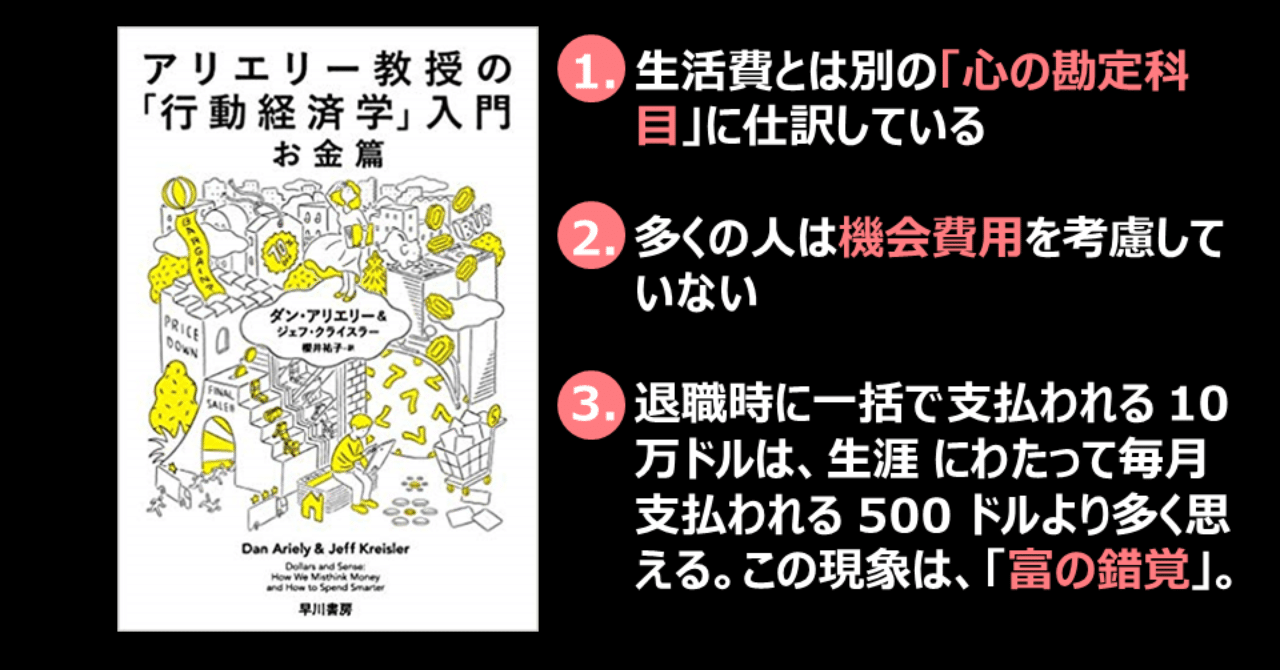 読書メモ アリエリー教授の 行動経済学 入門 お金篇 竹下 正光 知識の出会いで人を幸せに Note