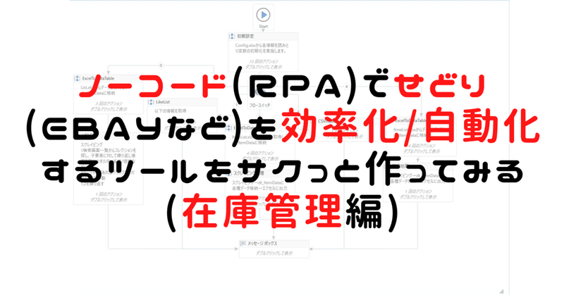 ノーコード(RPA)でせどり(ebayなど)を効率化/自動化するツールをサクっと作ってみる(在庫管理編)