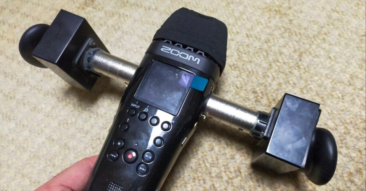 ZOOM M4用直付けバイノーラルマイクを作る｜もとぴー