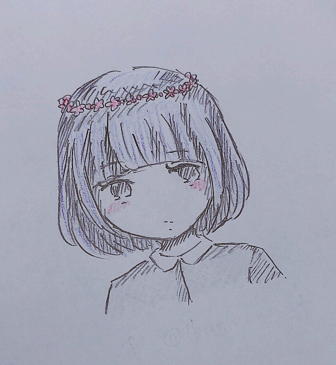 ぱっつん 前髪 イラスト 女の子イラストの髪の描き方 パッツン前髪とふわふわロングのコツ