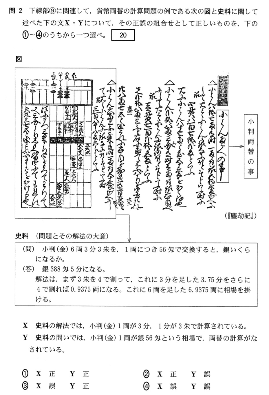 n進法（2017・大学入試センター試験・追試験・日本史B）｜uenotakato