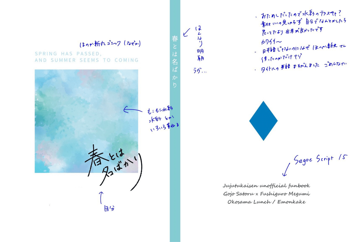 小説　確認用 小説同人誌装丁まとめ2022｜衣紋