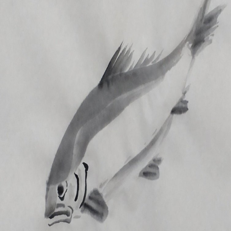 墨で魚とか蘭とか｜KaoRu IsjDha