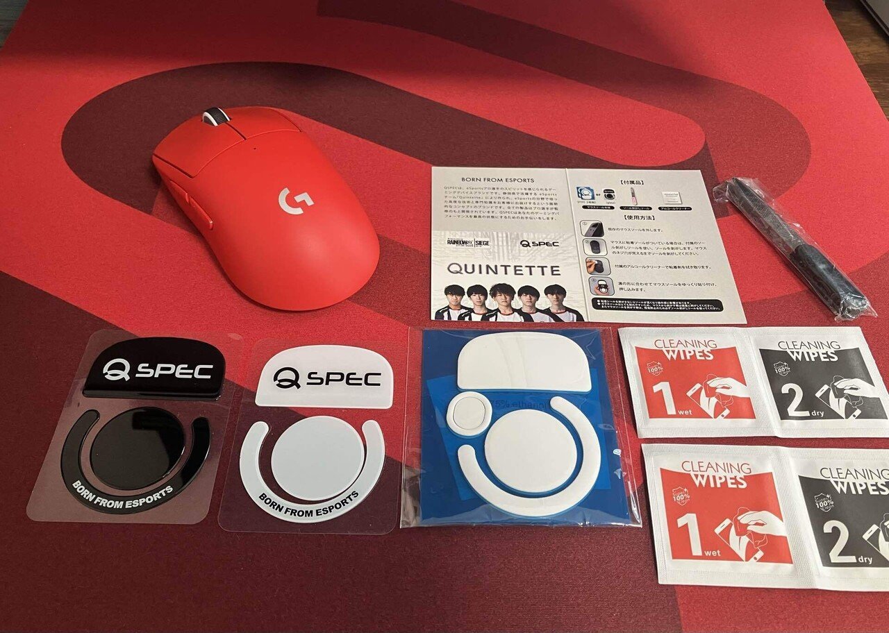 【新品未開封】Q SPEC マウスパッドとマウスソール がお。モデル QSPEC GPROX Superlight専用マウスソール（FUJI・SURUGA