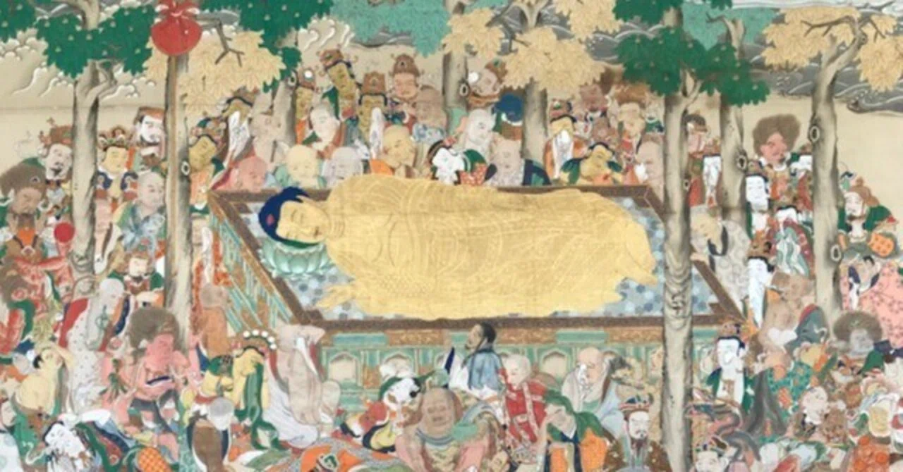 涅槃図の絵解きに関心を示す 【涅槃会 佛日寺寄席-Ⅰ-】|達磨の眼【伝統文化を世界へ】