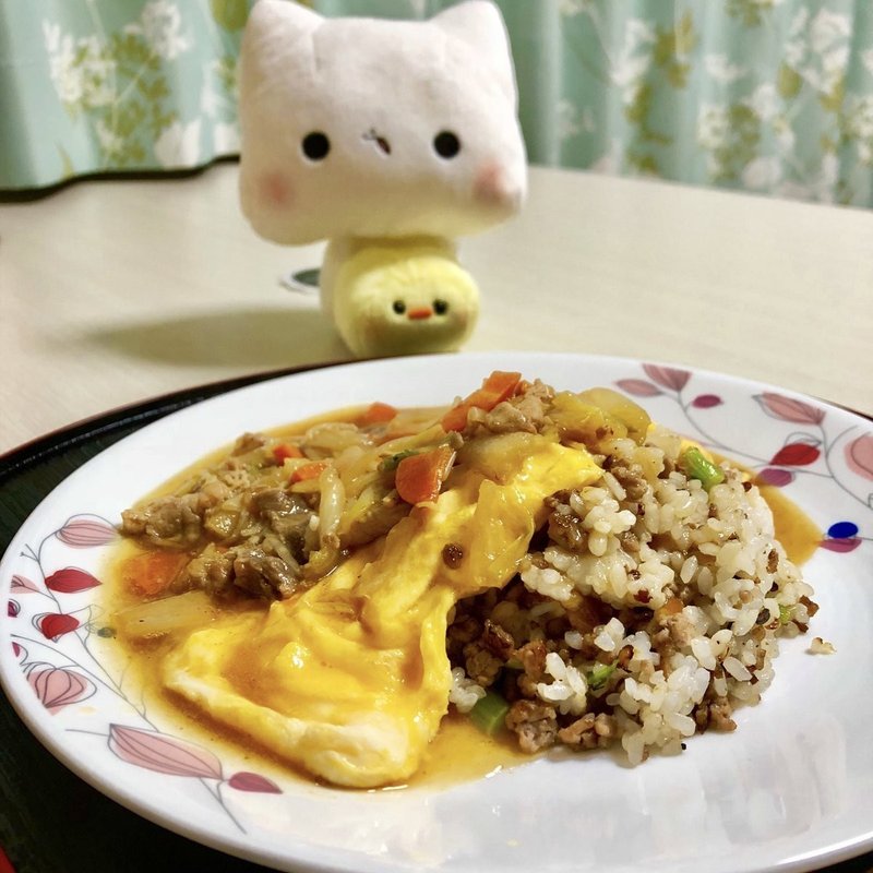 ごはん日記 あり合わせフル活用 中華風あんかけオムライス 灯さかす Note ごはん日記 あり合わせフル活用 中華風あんかけオムライス 灯さかす Note