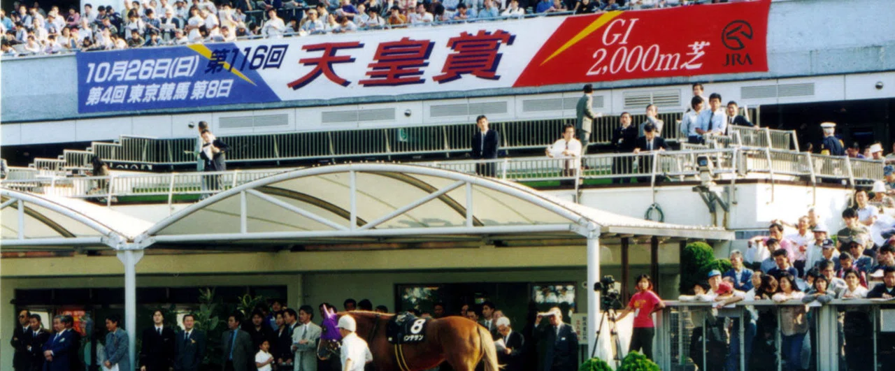 第116回天皇賞(秋)：蔵出し写真 1997年⑫エアグルーヴ｜馬画人 (まがじん)