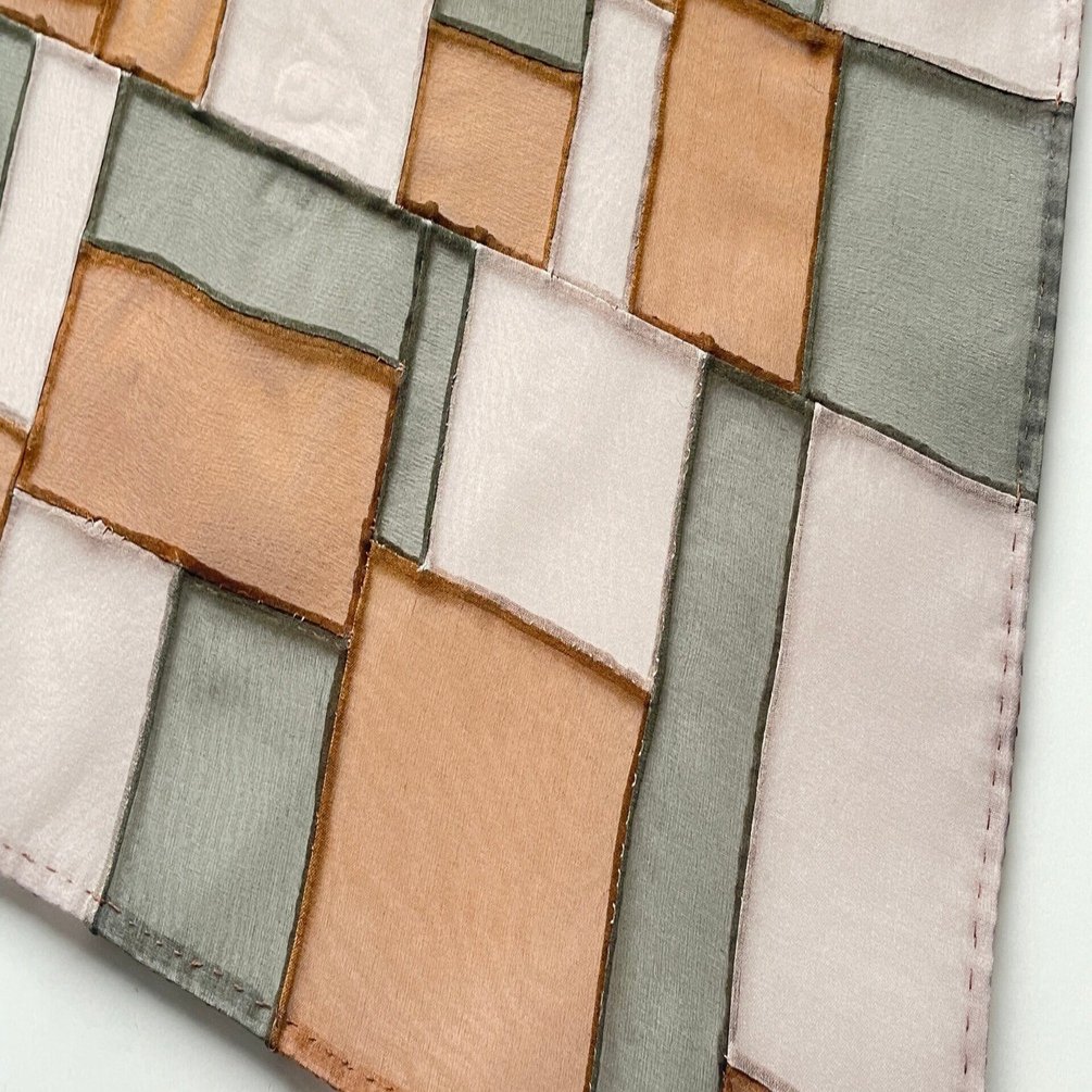 ポジャギ制作過程】渋色 ケッキ縫い 完成！｜pojagi*sono