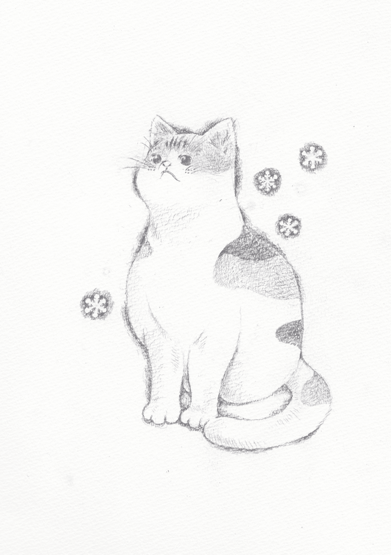 猫描くのめっちゃ難しい。顔が人間ぽくなってしまう。「人間ぽい