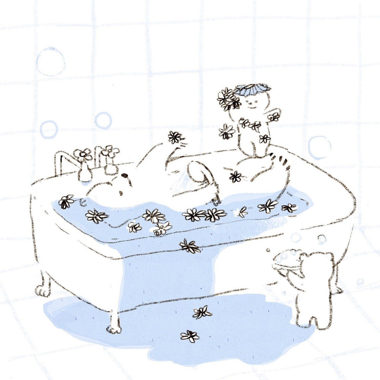 お風呂の日 ももろ Illustrator 絵本 Note