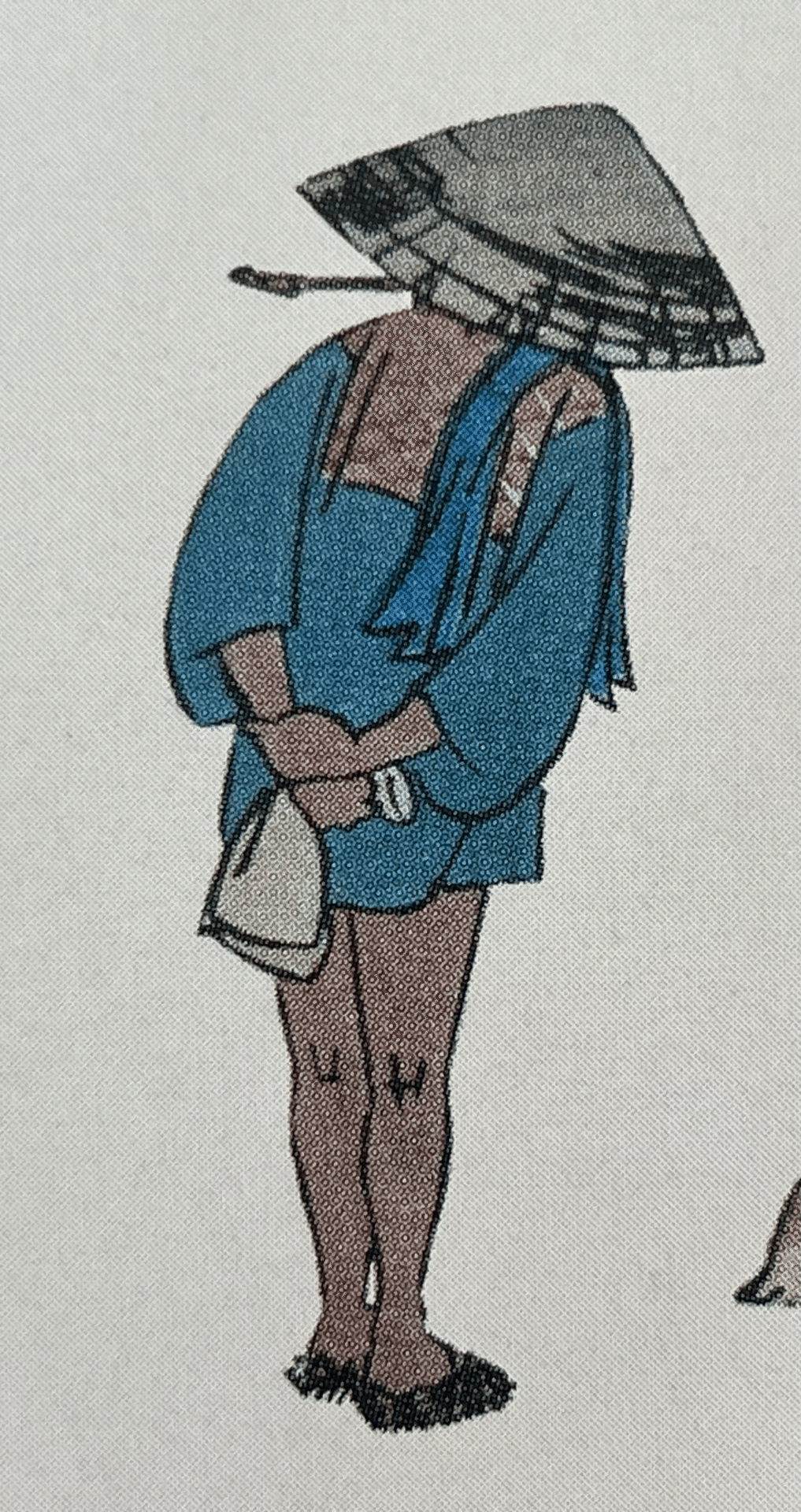 私が描いた画 『雨宿りのおじさん』 雨宿り - GENSEKI