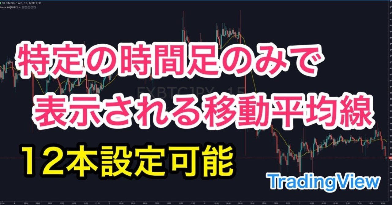特定の時間足のみで表示される移動平均線(12本)インジケーター【TradingView】｜まっつ(TORYS)@matsu_bitmex