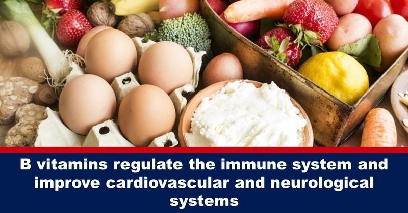 ビタミンB群は免疫系を調整し、心臓血管や神経系を改善します。