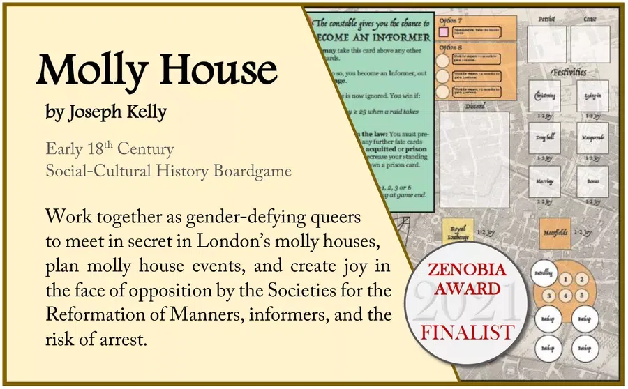 モリーが建てた館：Wehrlegig Gamesから出版される「Molly House 