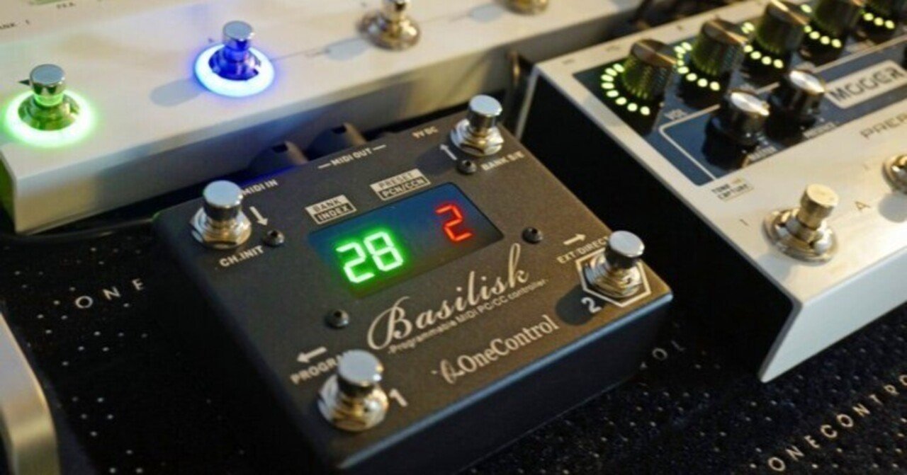One Control Basiliskを使って、ペダルボードをMIDIでコントロール
