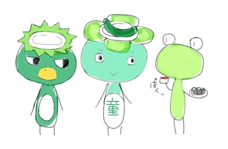 かっぱイラスト① キャラ編｜水菜月