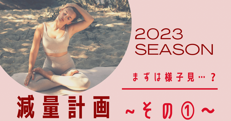 2023年シーズン減量計画①