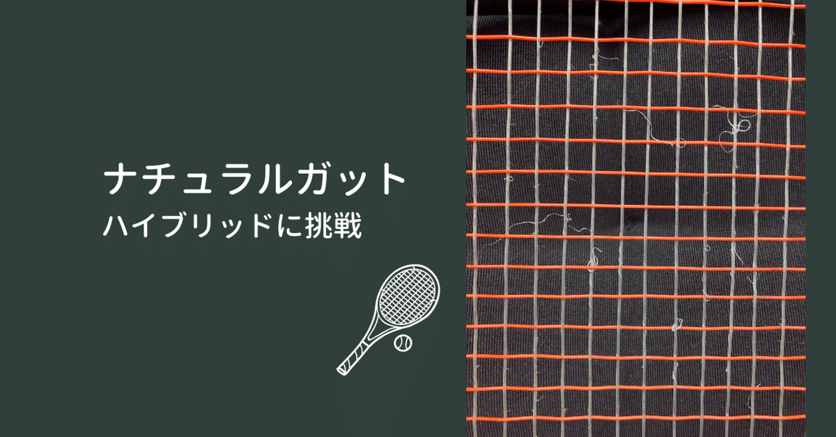 ANGELL custom 95 ナチュラルハイブリッド張り ナチュラルとポリエステルのハイブリッド張りを試してみる。良い打感と