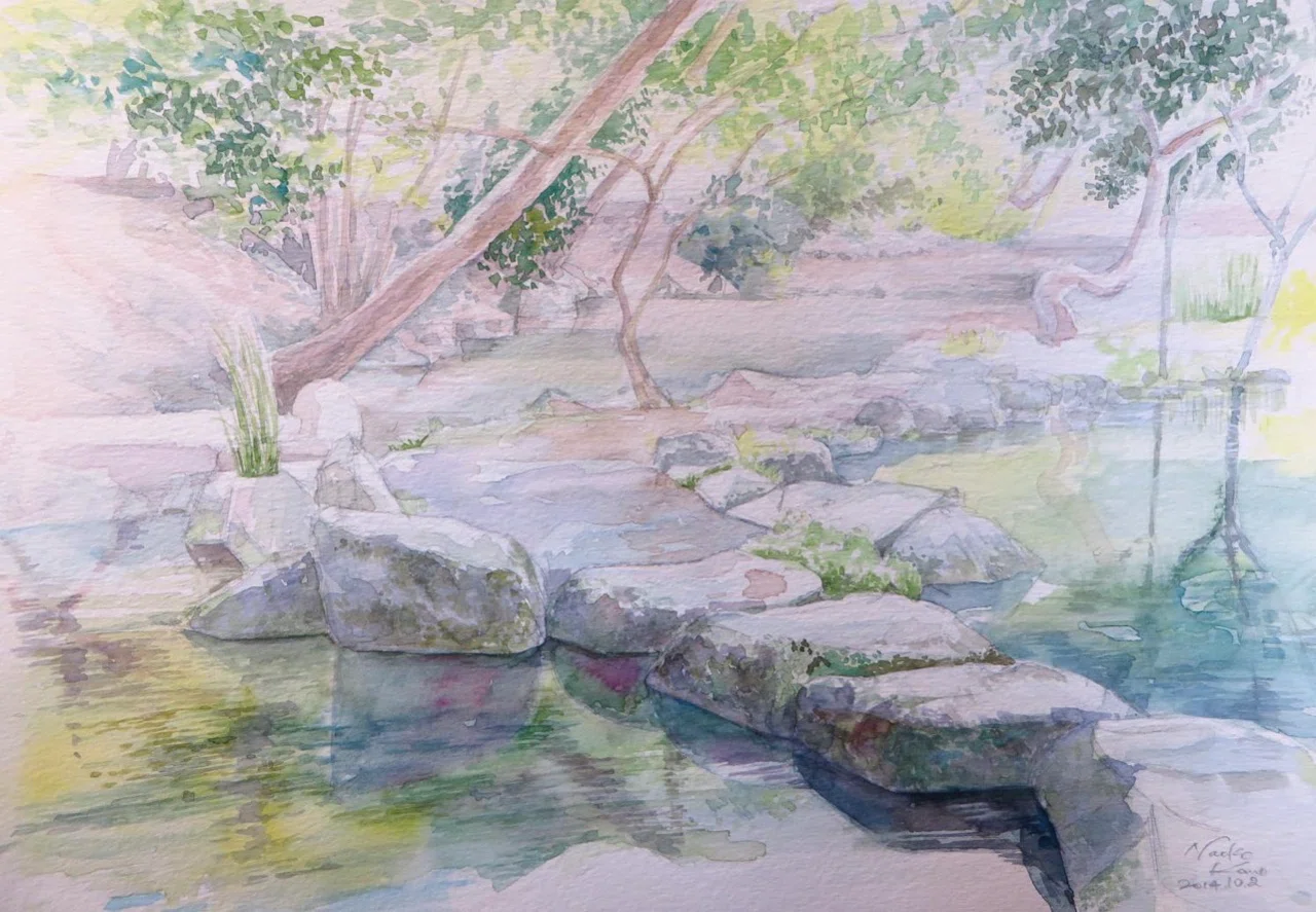 小さい絵の具”の旅（4）（野村重存先生の講座＆3原色パレット） 2013
